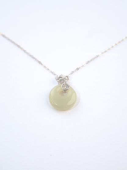 Nephrite Ginkgo Fortune Necklace