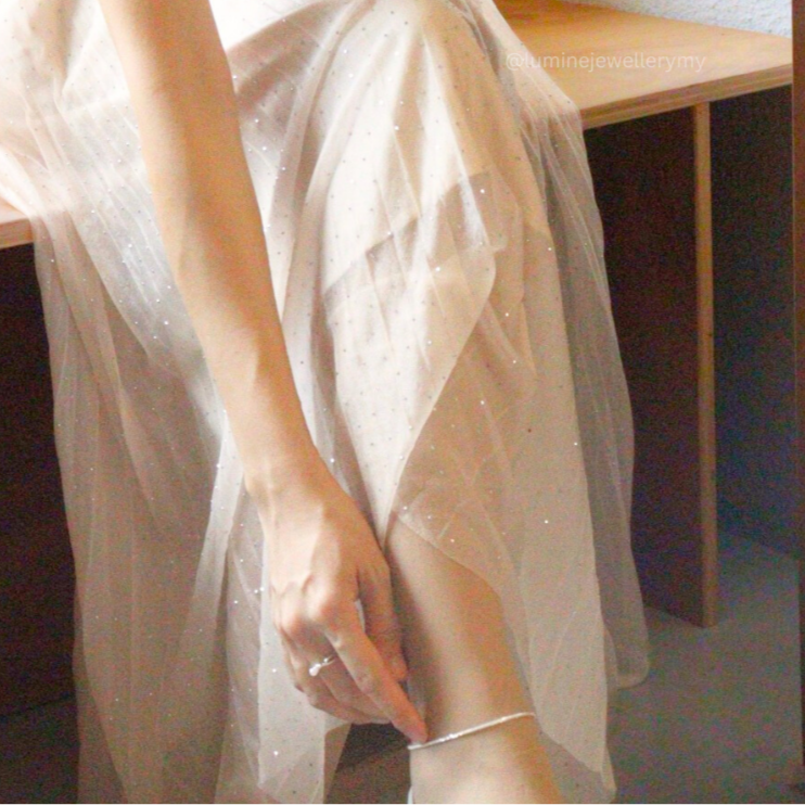 Radiant Sparkle Tennis Anklet