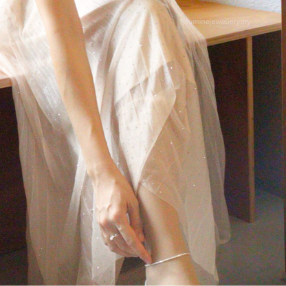 Radiant Sparkle Tennis Anklet