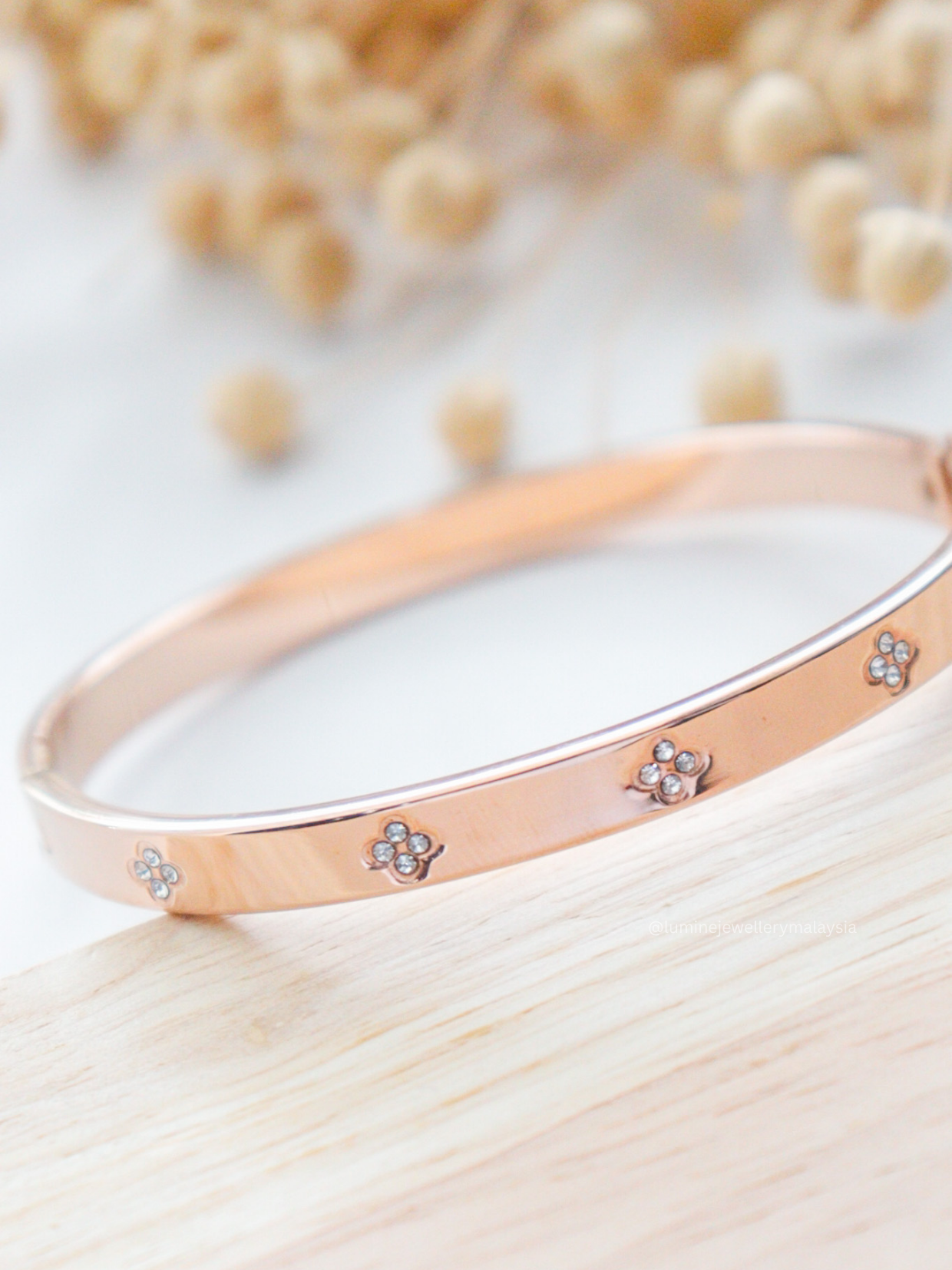 Zirconia Lucky Clover Bracelet