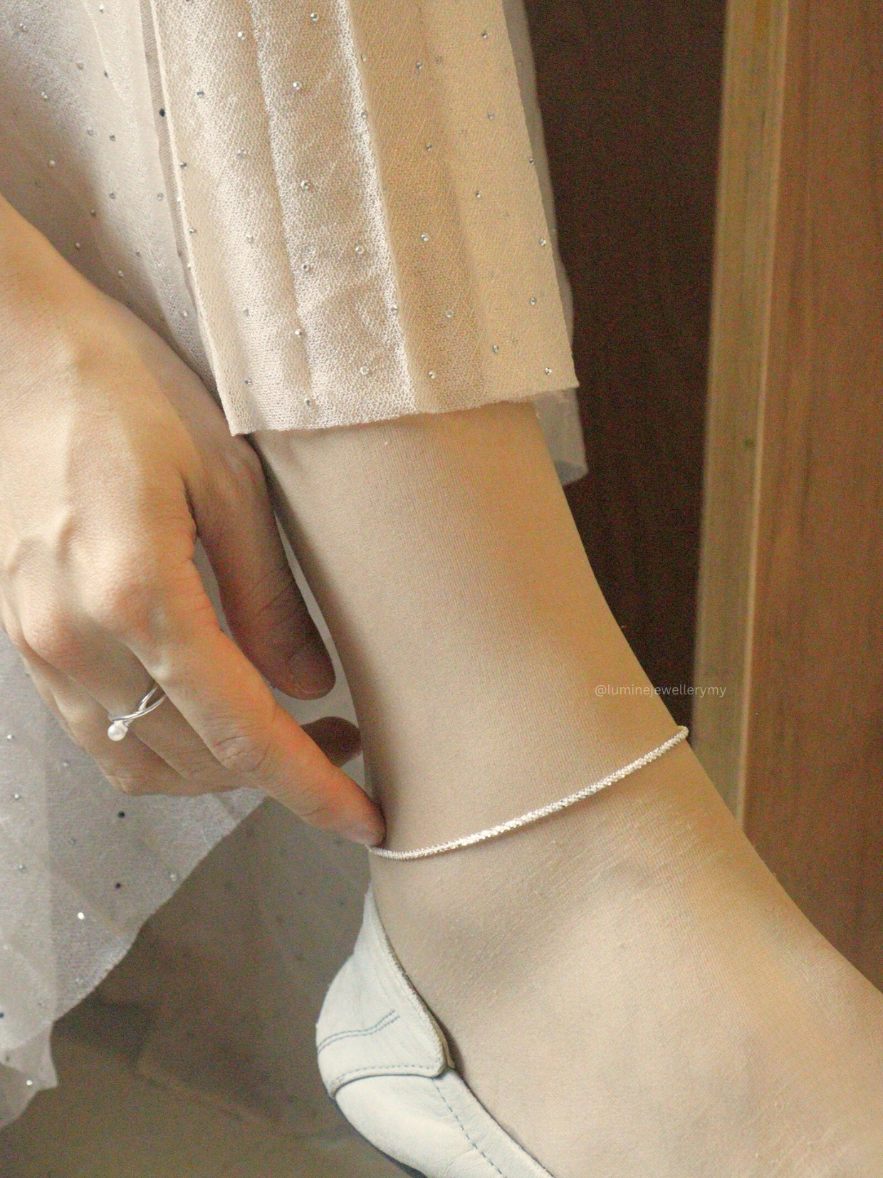 Radiant Sparkle Tennis Anklet