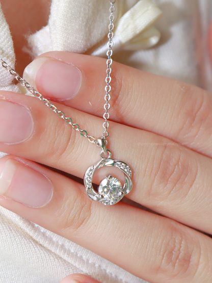 Mobius Moissanite Necklace with Cert (GRA Certified Moissanite | S925)