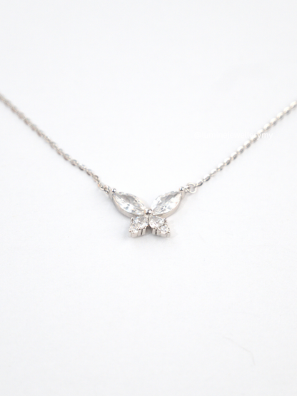 Zirconia Butterfly Necklace