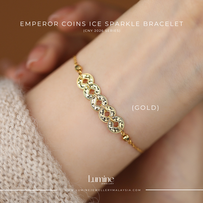 Emperor Coins Ice Sparkle Bracelet 碎碎冰五帝钱手链