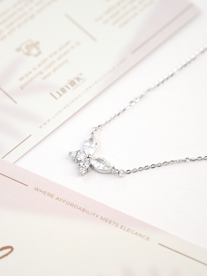 Zirconia Butterfly Necklace