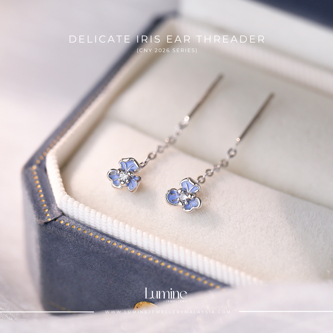 Delicate Iris Ear Threader 锦上添花
