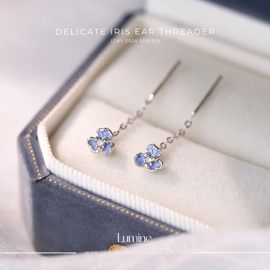 Delicate Iris Ear Threader 锦上添花