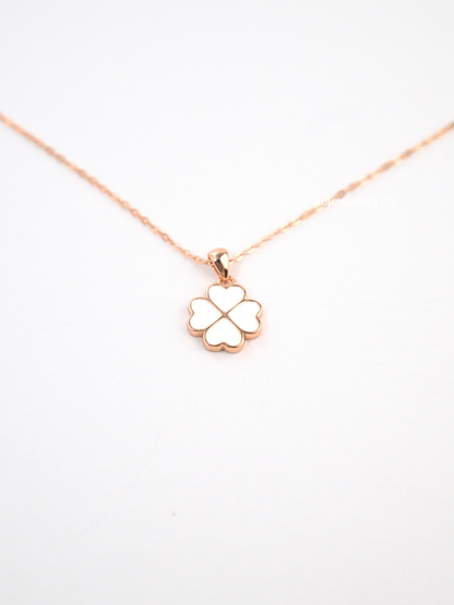 Heart Shape Lucky Clover Necklace