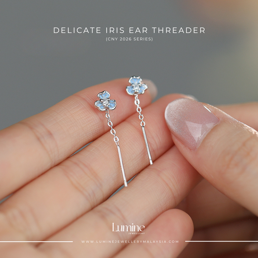 Delicate Iris Ear Threader 锦上添花