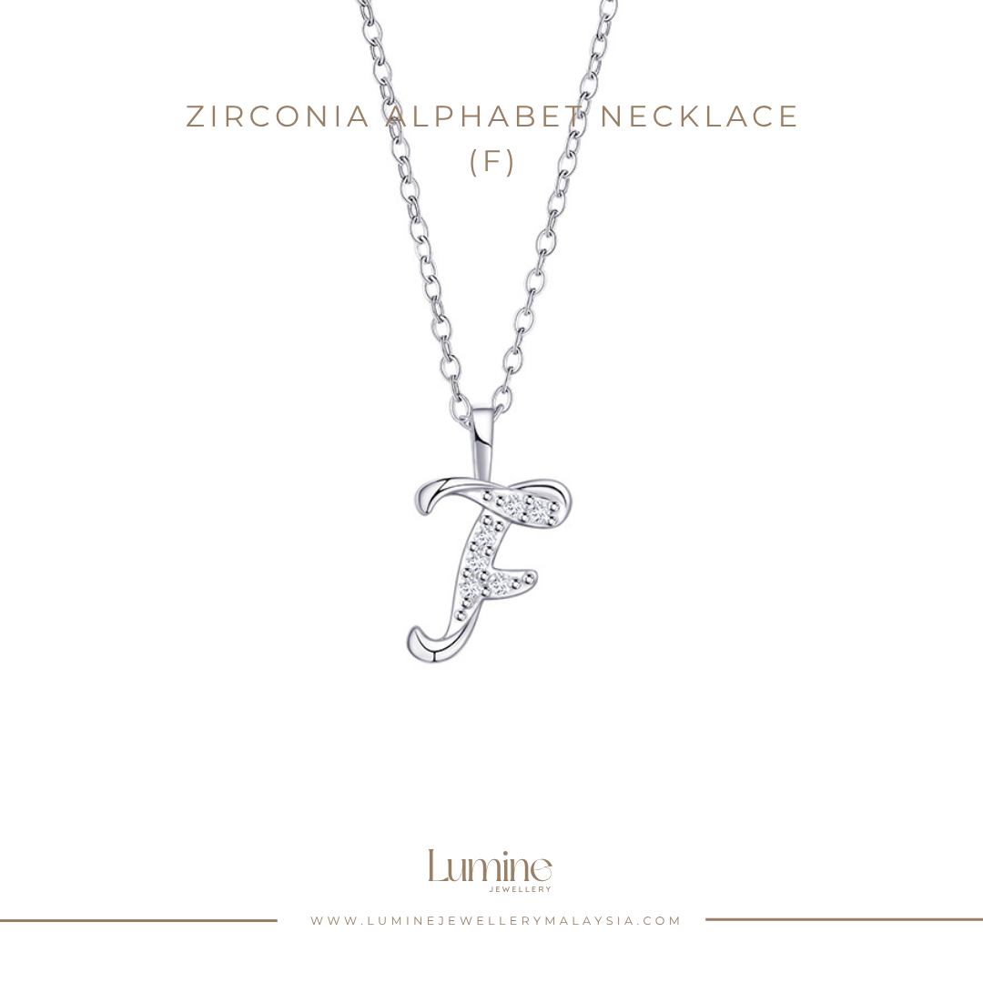 Zirconia Alphabet Necklace