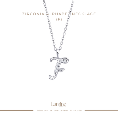 Zirconia Alphabet Necklace