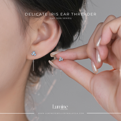 Delicate Iris Ear Threader 锦上添花