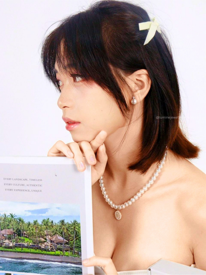 Natural Freshwater Pearl Zirconia Stud