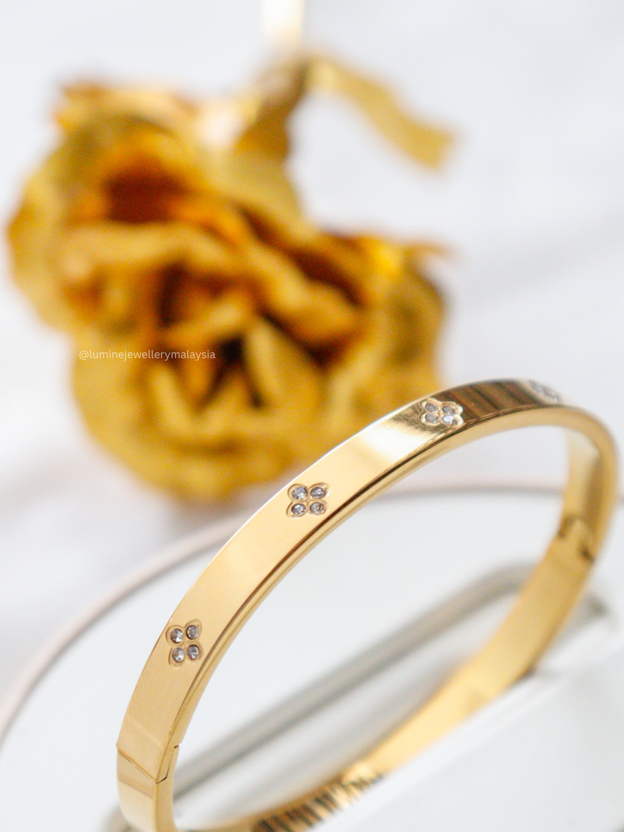 Zirconia Lucky Clover Bracelet