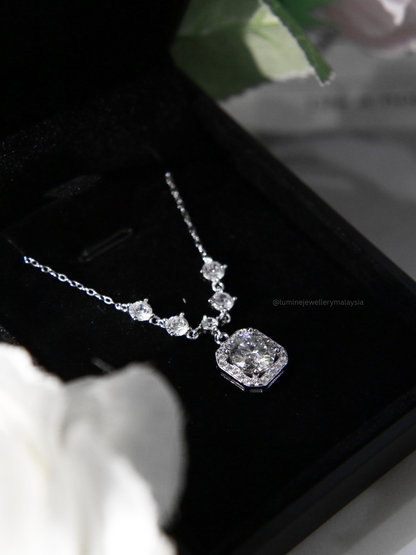Timeless Beauty Moissanite Necklace with Cert (GRA Certified Moissanite | S925)