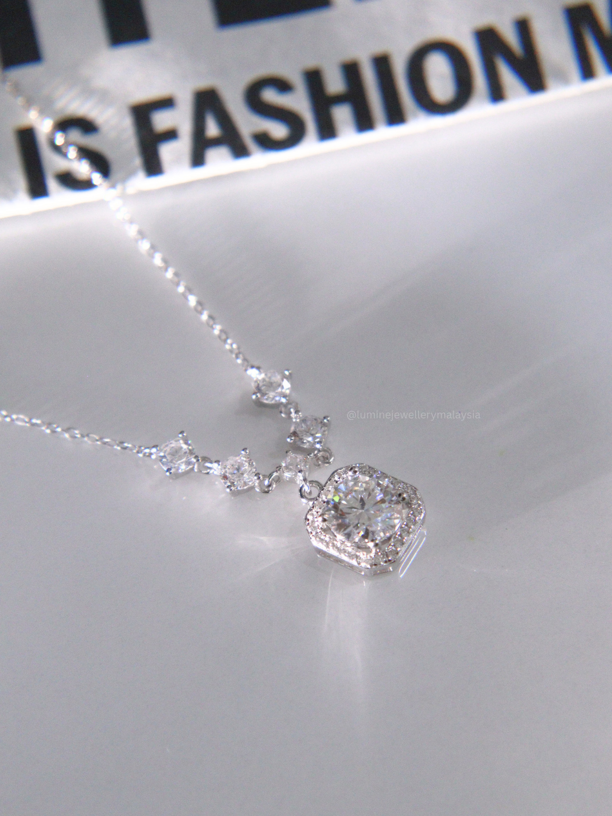 Timeless Beauty Moissanite Necklace with Cert (GRA Certified Moissanite | S925)