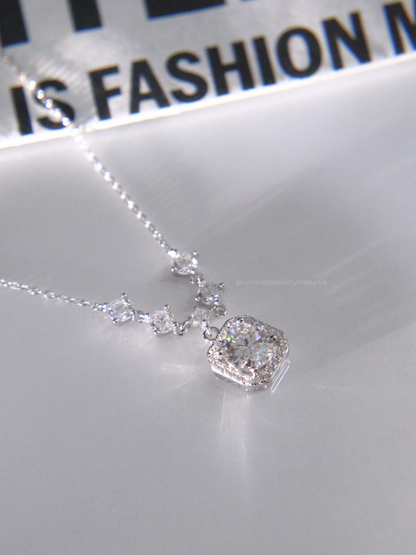 Timeless Beauty Moissanite Necklace with Cert (GRA Certified Moissanite | S925)