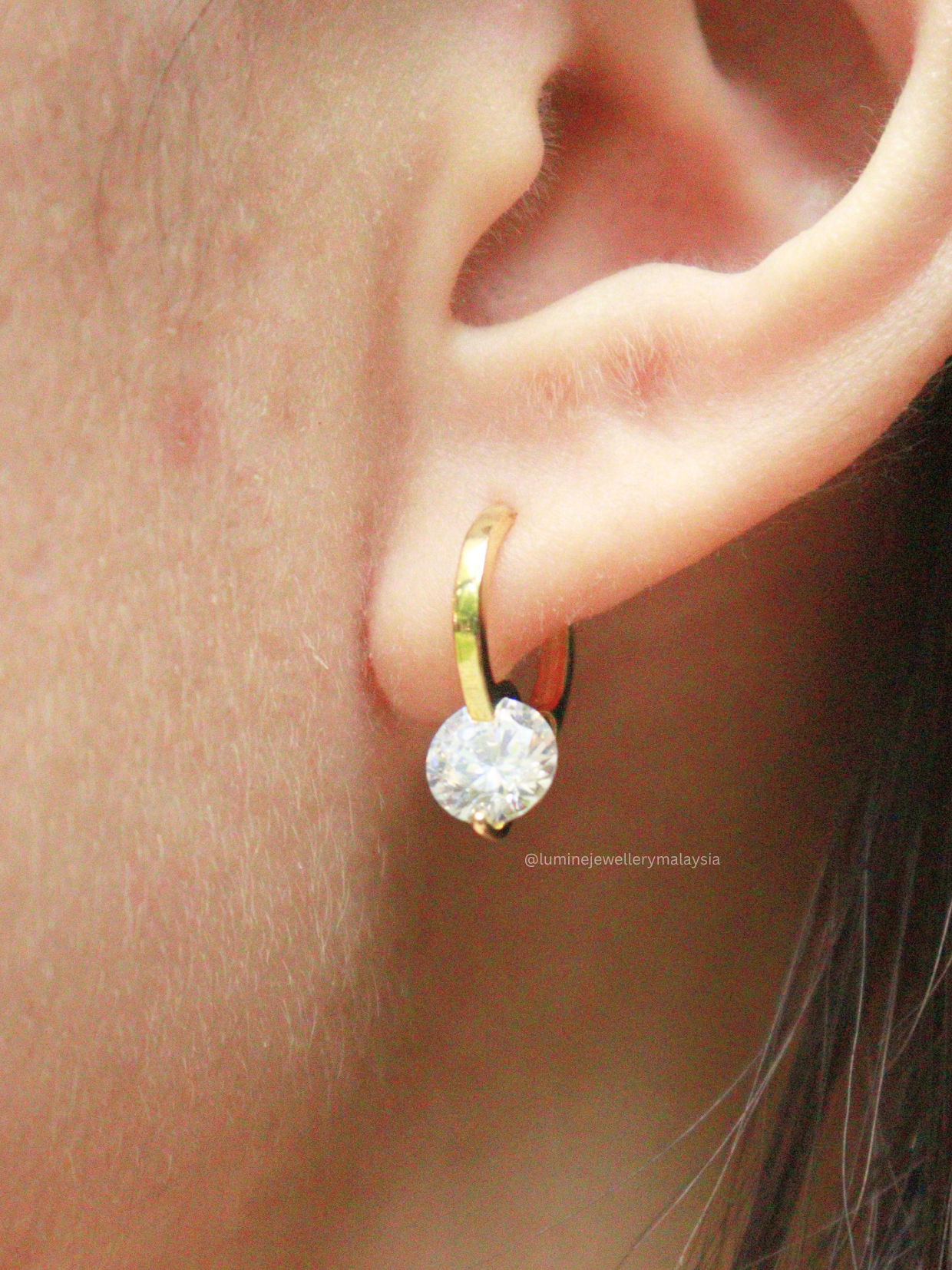 Elegant Diamond Hoop Earrings