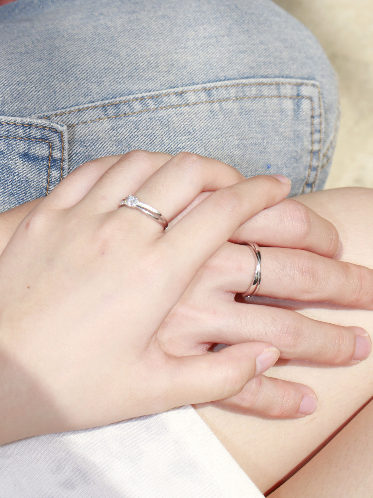 Éternel Croisé (Moissanite Couple Rings)