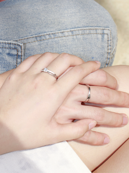 Éternel Croisé (Moissanite Couple Rings)