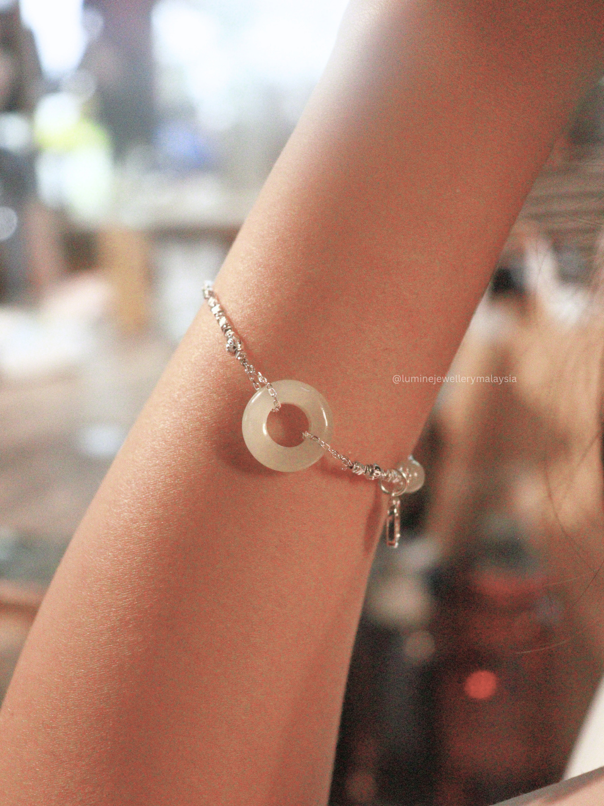 Nephrite Sparkle Bracelet