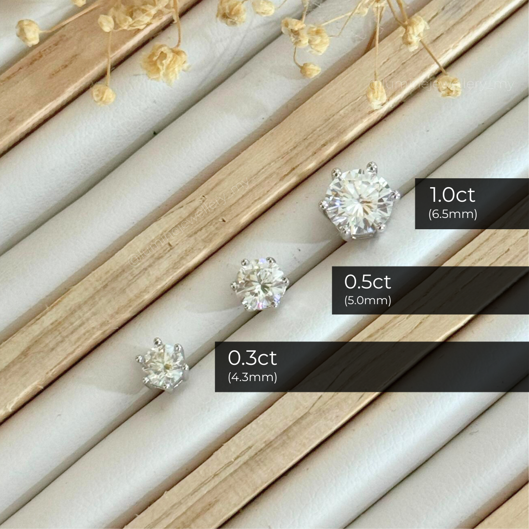 Classic Six Prong Moissanite Earring