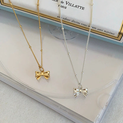 Ballet Bowknot Necklace (芭蕾风蝴蝶结项链)