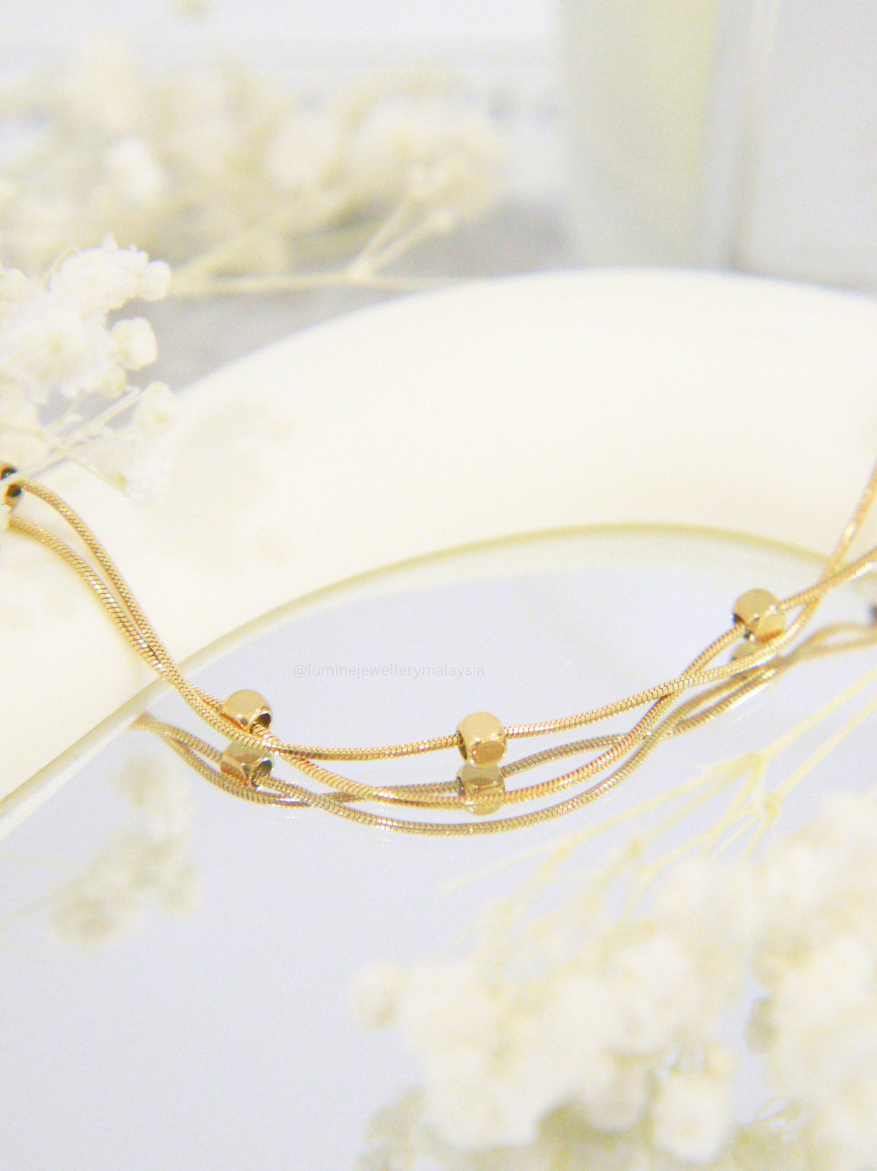 Double Layer Cube Anklet