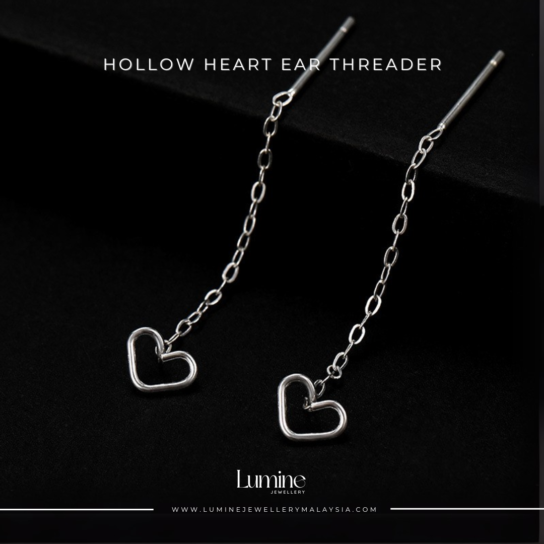 Hollow Heart Ear Threader