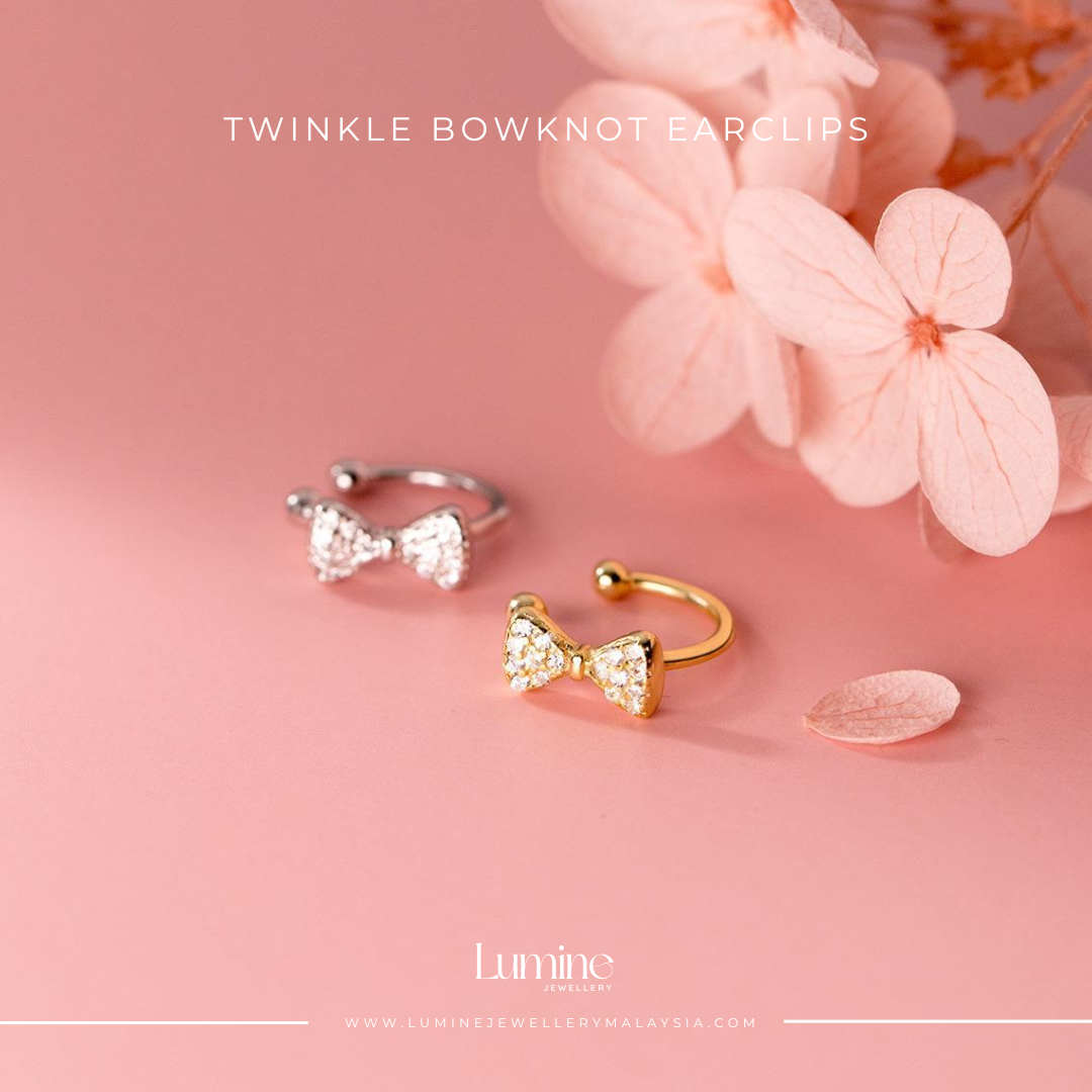 Twinkle Bowknot Earclips