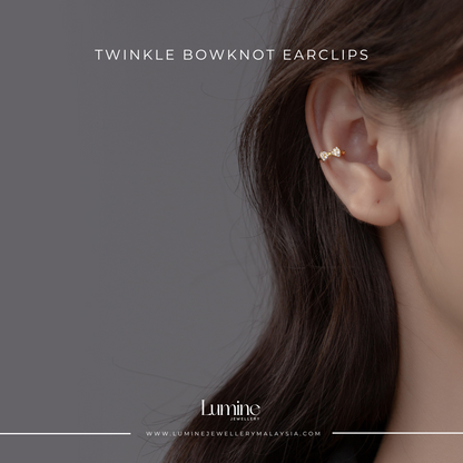 Twinkle Bowknot Earclips