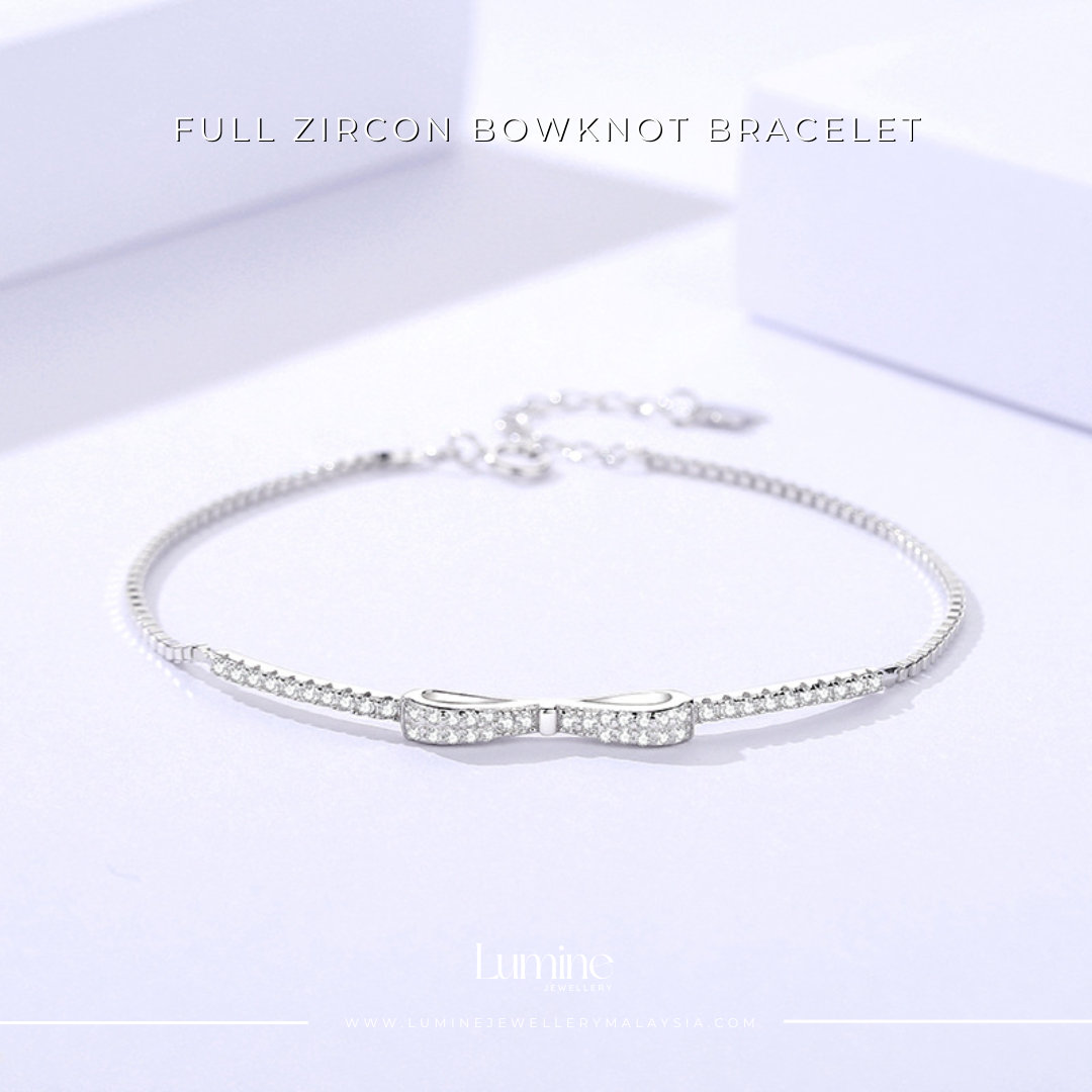 Full Zircon Bowknot Bracelet