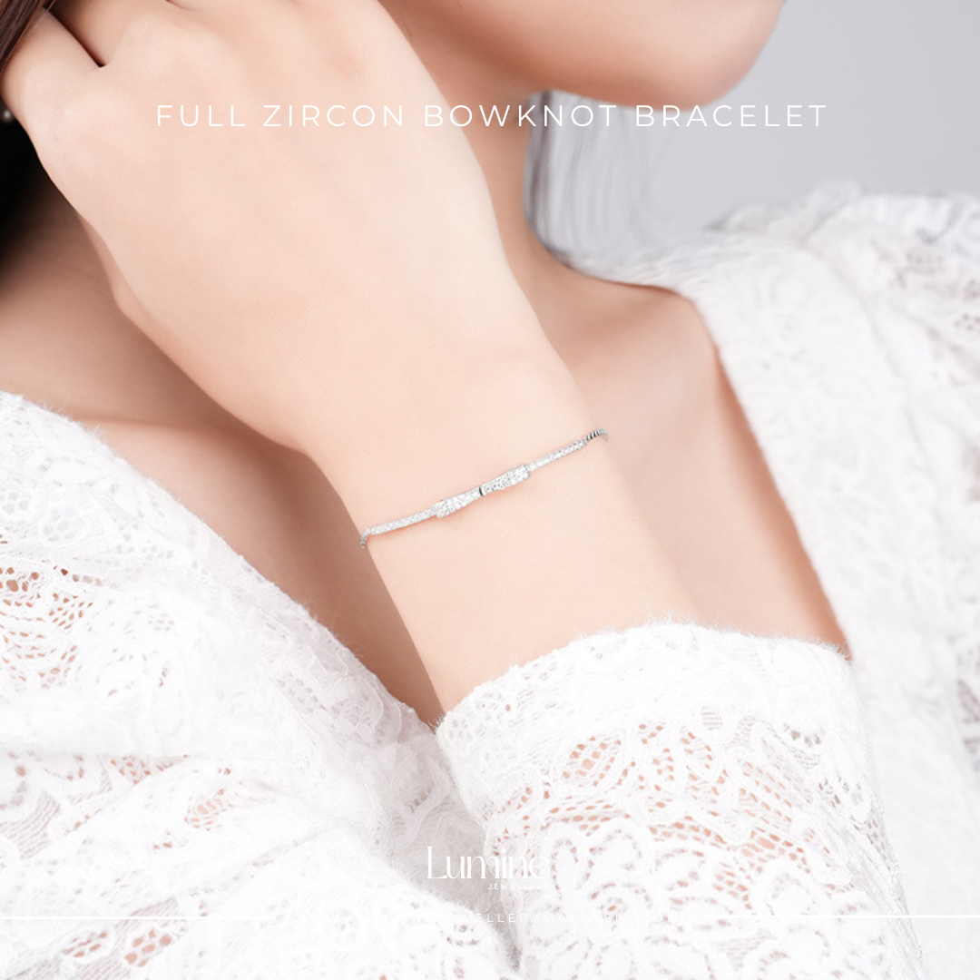 Full Zircon Bowknot Bracelet