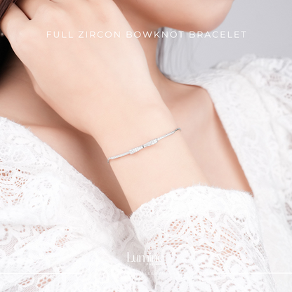 Full Zircon Bowknot Bracelet