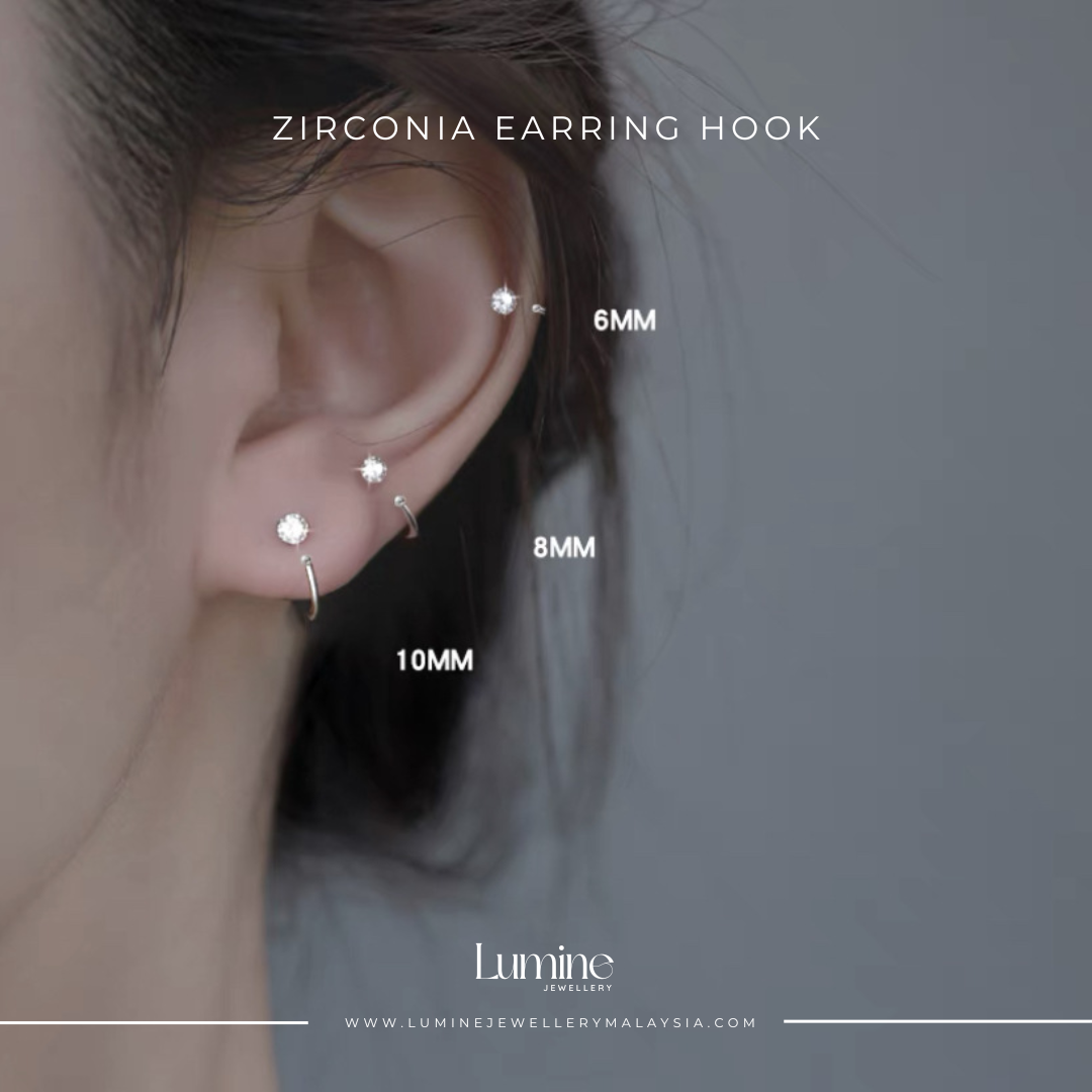 Zirconia Earring Hook