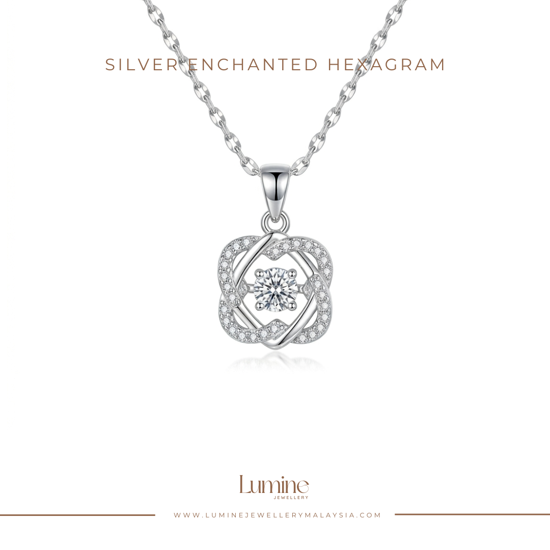 Silver Enchanted Hexagram Necklace