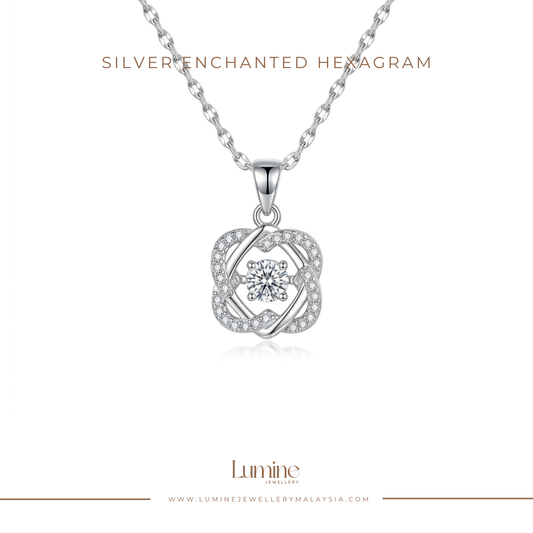Silver Enchanted Hexagram Necklace