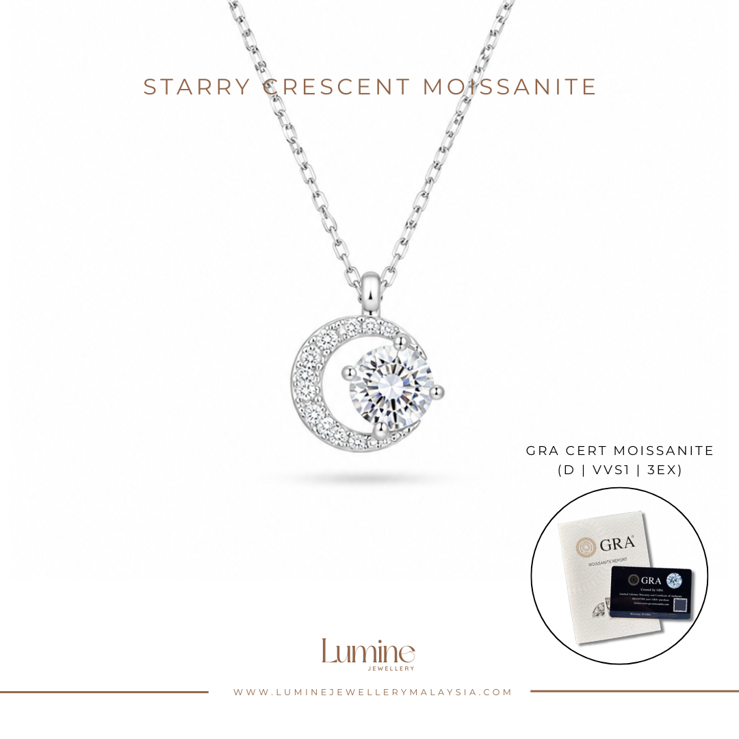 Starry Crescent Necklace