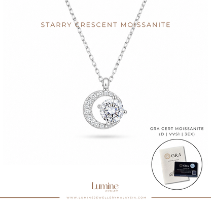 Starry Crescent Necklace