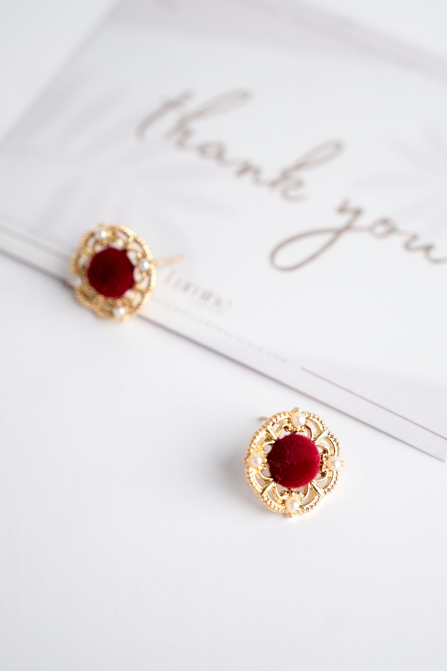 Scarlet Blossom Earrings