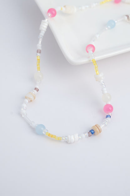 Vibrant Dopamine Color Bead Necklace