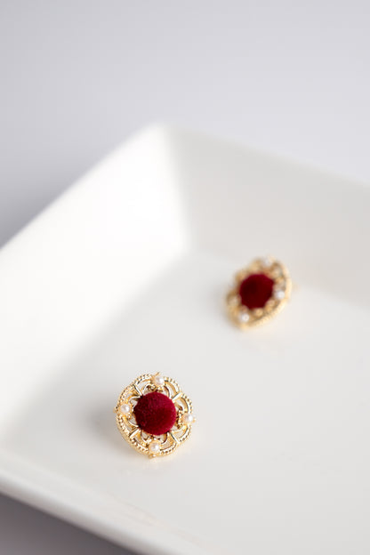 Scarlet Blossom Earrings