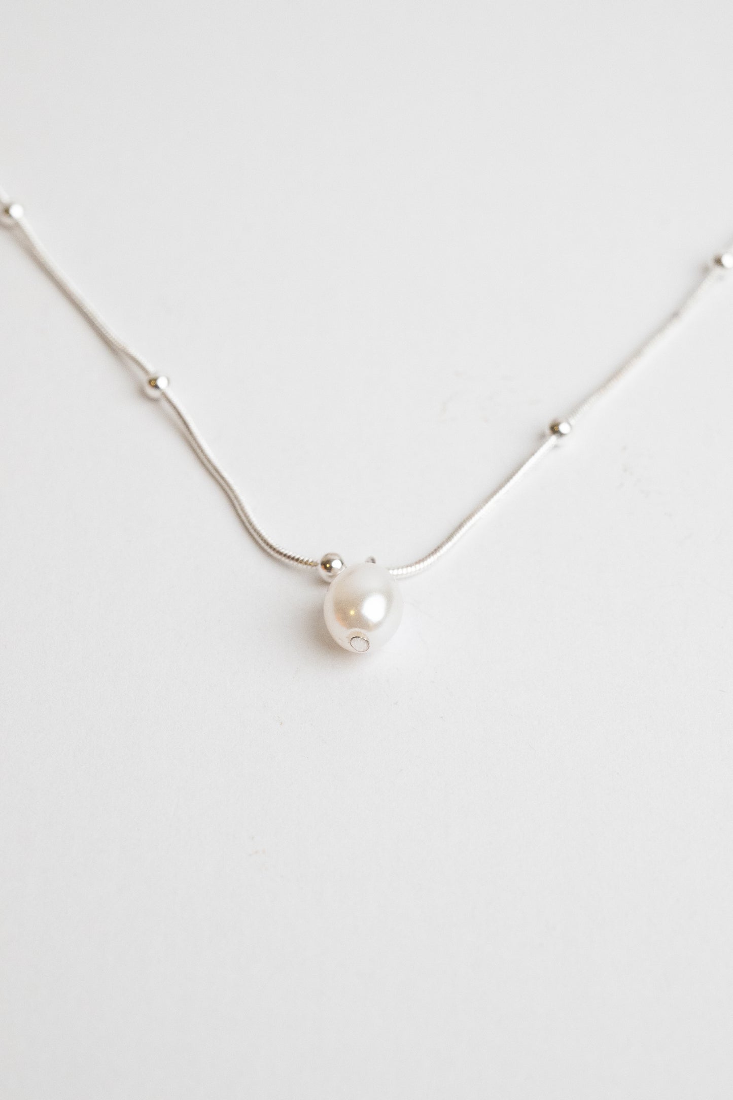 Eternal Pearl Loop Necklace