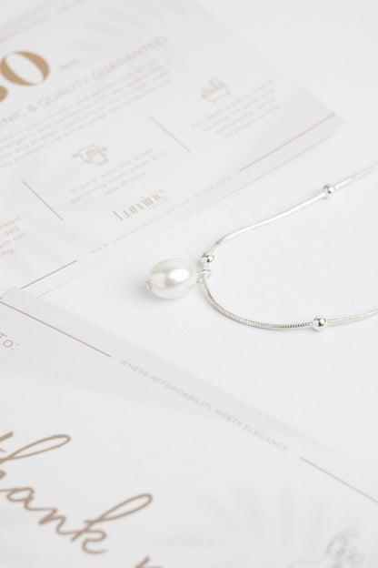 Eternal Pearl Loop Necklace