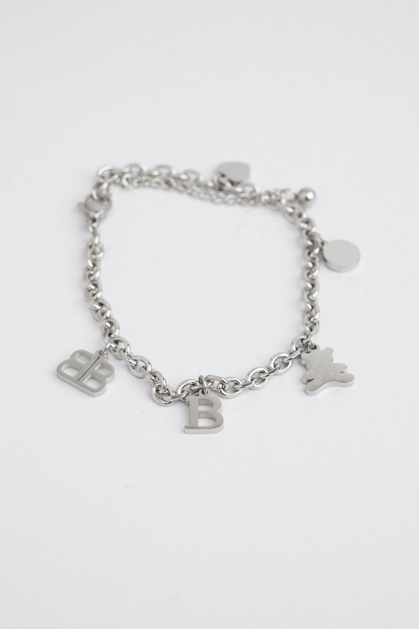 Silver Hip-Hop Bear Bracelet