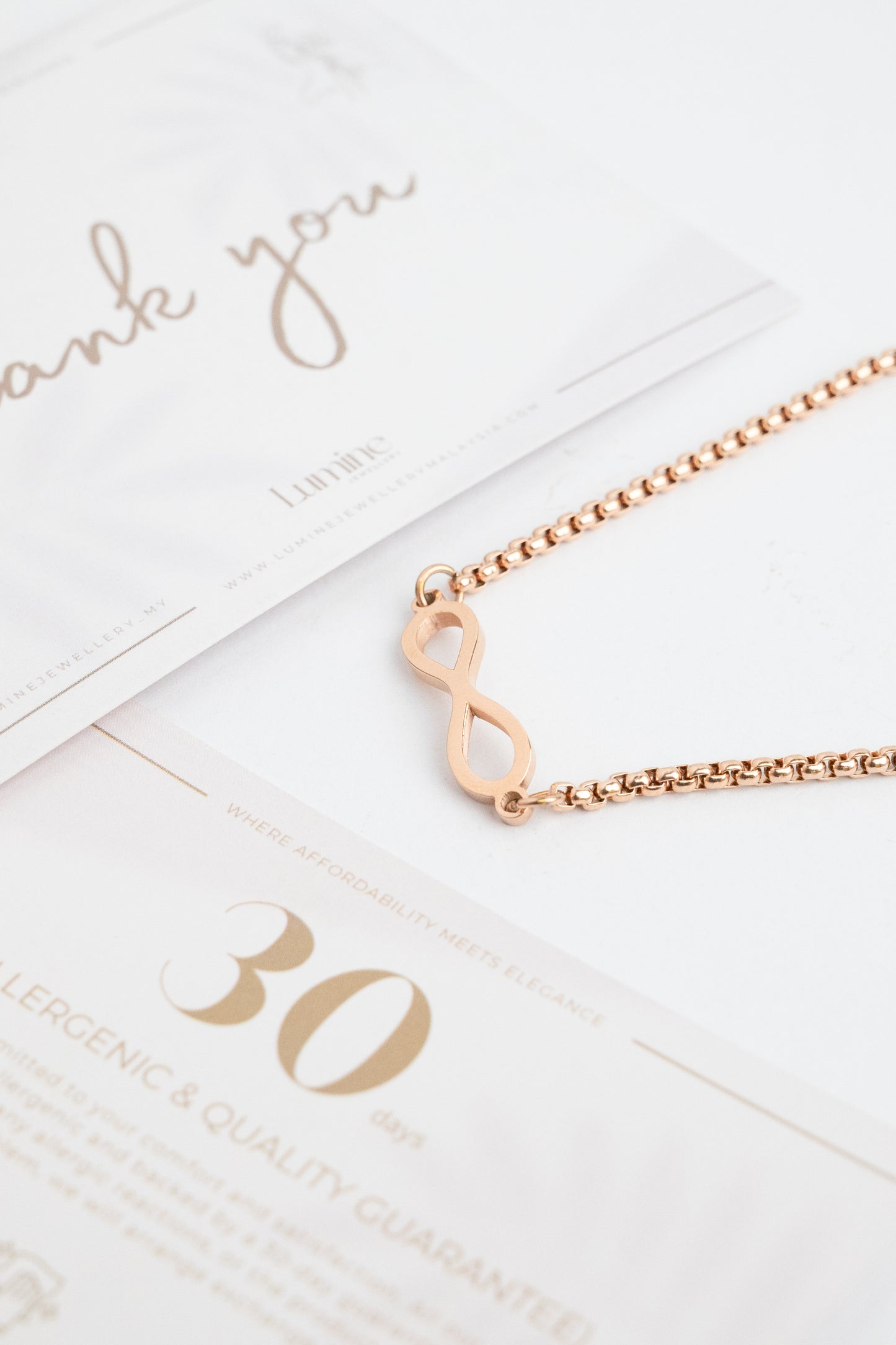 Rose Gold Infinity Bracelets (Adjustable)