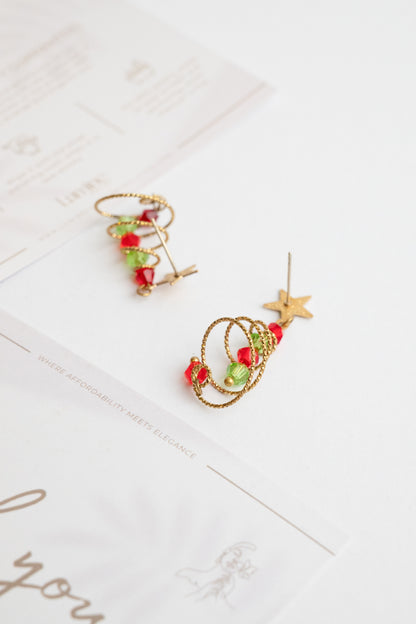 Sparkling Christmas Tree Earrings