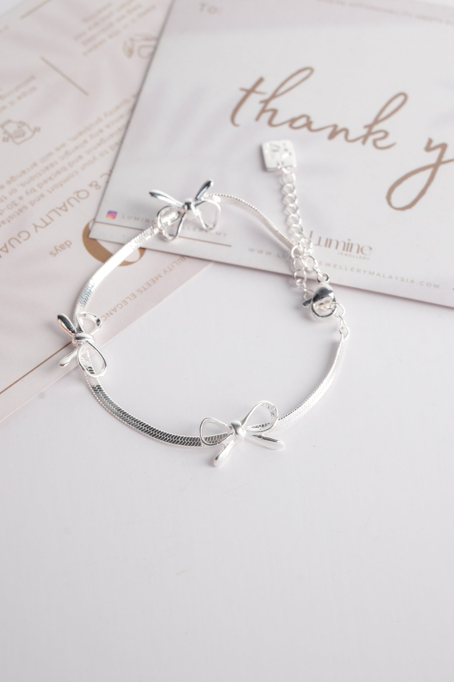 Korean Bowtie Snake Chain Bracelet