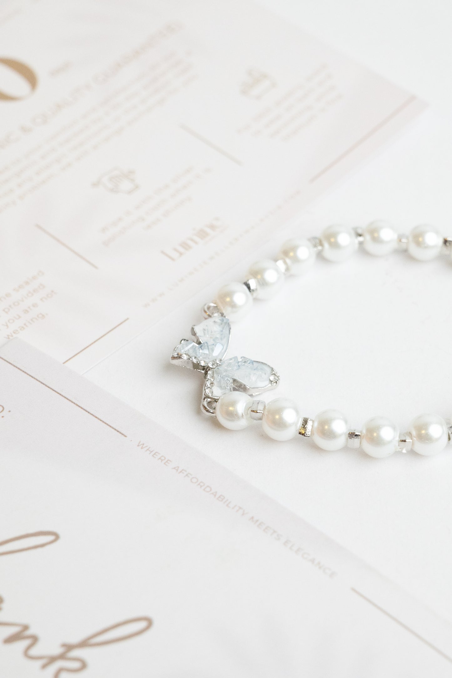 Starlight Pearl Butterfly Bracelet