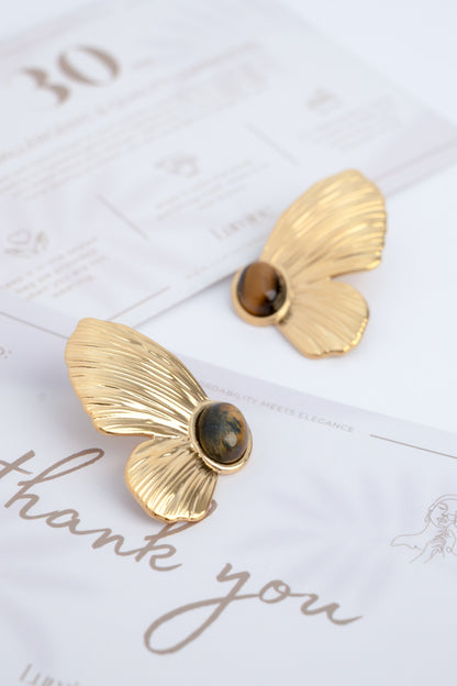 Amber Butterfly Earring